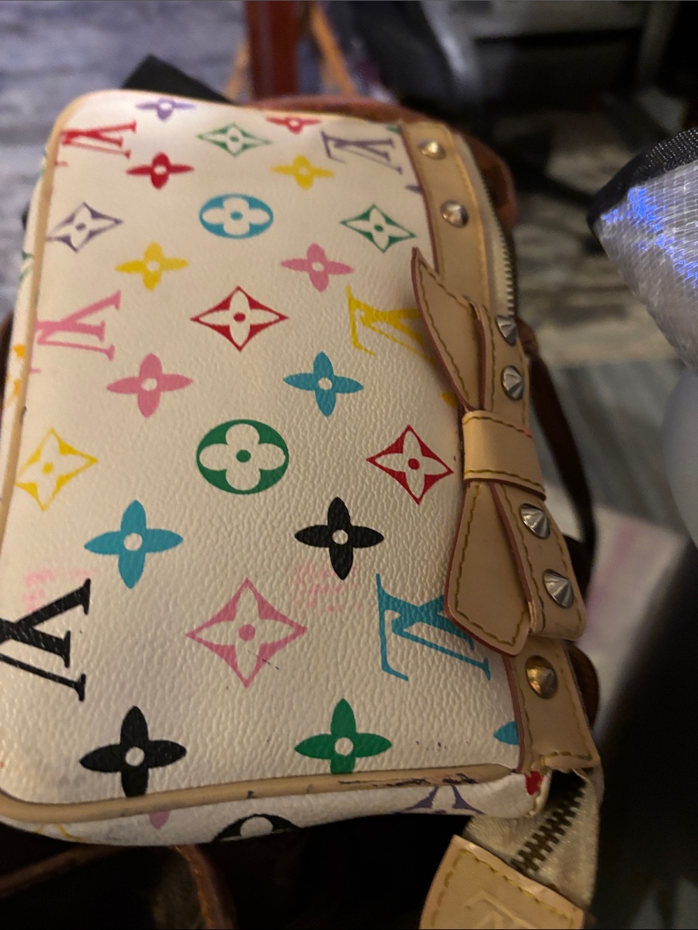 Louis Vuitton Multicolor Monogram White Canvas Wristlet - Picture 8 of 8
